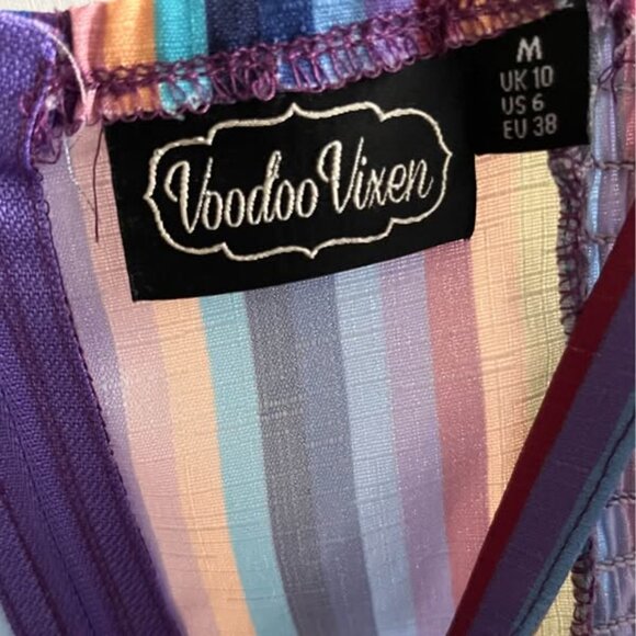 Voodoo Vixen Multicolor Striped Dress - Picture 2 of 4